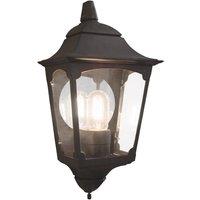 Netlighting Chapel 1 Light Outdoor Wall Half Lantern Light Black IP44 E27