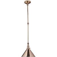 Netlighting Provence 1 Light Indoor Wall Ceiling Light Polished Copper E27 in Brown