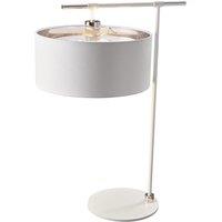 Netlighting Balance 1 Light Table Lamp White Polished Nickel E27