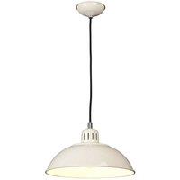 Netlighting Franklin 1 Light Dome Ceiling Pendant Cream E27