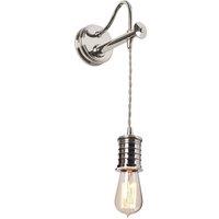 Netlighting Douille 1 Light Indoor Wall Light Polished Nickel E27 in Grey