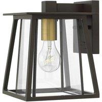 Netlighting Walker 1 Light Small Outdoor Wall Lantern Bronze IP44 E27