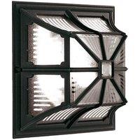 Netlighting Chapel 1 Light Outdoor Flush Ceiling Lantern Black IP44 E27