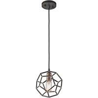 Netlighting Rocklyn 1 Light Mini Spherical Ceiling Pendant Light Steel E27 in Grey