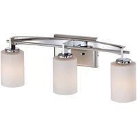 Netlighting Taylor 3 Light Above Mirror Light Polished Chrome Finish IP44 G9 in Grey