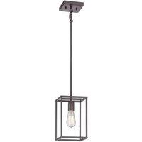 Netlighting New Harbor 1 Light Ceiling Mini Pendant Western Bronze E27 in Brown