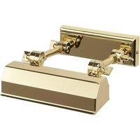 Netlighting Chawton 1 Light Small Picture Wall Light Brass E14 in Yellow