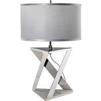 Netlighting Aegeus 1 Light Table Lamp White Polished Nickel E27