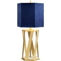 Netlighting Apollo 1 Light Table Lamp Brushed Brass E27 in Yellow