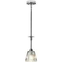 Netlighting Agatha 1 Light Ceiling Pendant Light Polished Chrome IP44 G9 in Grey