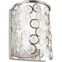 Netlighting Lexi 1 Light Indoor Wall Light Polished Nickel E27 in Grey