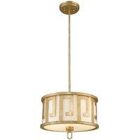 Netlighting Lemuria 2 Light Medium Round Ceiling DuoMount Pendant Gold E27