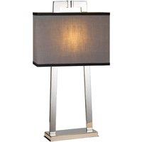 Netlighting Magro 1 Light Table Lamp Polished Nickel E27 in Grey