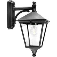 Netlighting Turin 1 Light Outdoor Wall Lantern Light Black IP54 E27