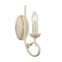 Netlighting Olivia 1 Light Indoor Candle Wall Light Gold Ivory E14 in White
