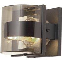 Netlighting Frida 1 Light Indoor Small Wall Light Graphite IP54 E27 in Grey