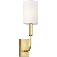 Netlighting Brianna 1 Light Wall Light Burnished Brass E14 in Yellow