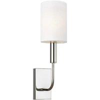 Netlighting Brianna 1 Light Wall Light Polished Nickel E14 in Grey
