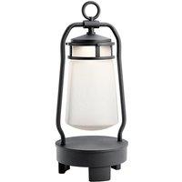 Netlighting Lyndon Integrated LED Outdoor Portable Bluetooth Speaker Lantern UK Plug Textured Black IP44