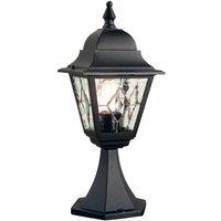 Netlighting Norfolk 1 Light Outdoor Pedestal Lantern Black IP43 E27