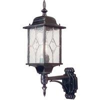 Netlighting Wexford 1 Light Outdoor Wall Lantern Light Black Silver IP43 E27