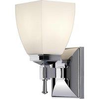Netlighting Shirebrook 1 Light Bathroom Wall Light Chrome IP44 G9 in Grey