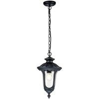 Netlighting Chicago Outdoor Pendant Ceiling Light Textured Black IP44