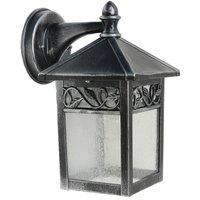 Netlighting Winchcombe 1 Light Outdoor Wall Lantern Light Black Silver IP44 E27