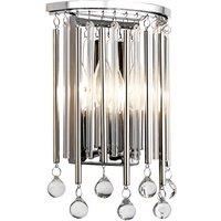 Netlighting Kichler Piper Wall Lamp Polished Chrome in Grey