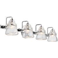 Netlighting Kichler Talland Bathroom Wall Lamp Polished Chrome IP44 in Grey