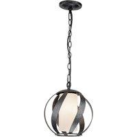 Netlighting Quoizel Blacksmith Spherical Pendant Ceiling Light Old Black IP44
