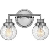 Netlighting Hinkley Poppy Bathroom Wall Lamp Polished Chrome IP44 in Grey