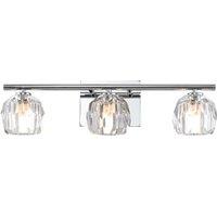 Netlighting Quoizel Regalia Wall Lamp Polished Chrome 3000K IP44 in Grey