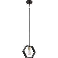 Netlighting Quoizel Bismarck Slim Pendant Ceiling Light Earth Black