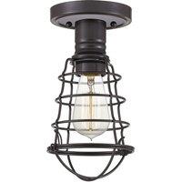 Netlighting Quoizel Mixon Semi Flush Ceiling Light Palladian Bronze in Brown