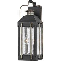 Netlighting Hinkley Fitzgerald Outdoor Wall Lantern Textured Black with Burnished Bronze IP44