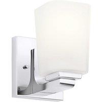 Netlighting Kichler Roehm Bathroom Wall Lamp Polished Chrome IP44 in Grey
