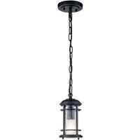 Netlighting Feiss Lighthouse Outdoor Pendant Ceiling Light Textured Black IP44