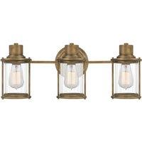 Netlighting Quoizel Riggs Wall Lamp Weathered Brass IP44 in Yellow