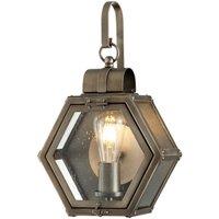 Netlighting Quoizel Heath Outdoor Wall Lantern Burnished Bronze IP44 in Brown