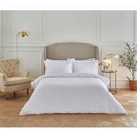 Liddell 400 Thread Count Egyptian Cotton Striped Duvet set in White | Size: Single