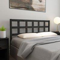 Berkfield Home Bed Headboard Black 145.5x4x100 cm Solid Wood Pine