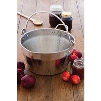 Home Made Stainless Steel 9 Litre Maslin Pan with Handle in Silver