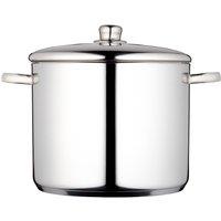 MasterClass Stainless Steel Stockpot 28cm (14 Litres), Labelled in Silver