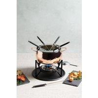 Artesa Hand Finished Copper Effect Fondue Set, Perfect for Christmas or Festive Parties
