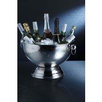 BarCraft Hammered Stainless Steel Champagne Bowl in Silver