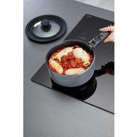 MasterClass Smart Space Set of Three Stacking Induction-Safe Non-Stick Pans in Black