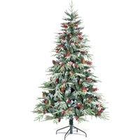 SnowTime Ontario 7ft Spruce Christmas Tree in Green