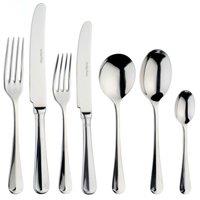 Arthur Price 'Rattail' Stainless Steel 58 Piece 8 Person Canteen Cutlery Set in Silver