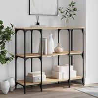 Berkfield Home Console Table Sonoma Oak 102x35x90 cm Engineered Wood in Brown | Size: 102 x 35 x 90 cm